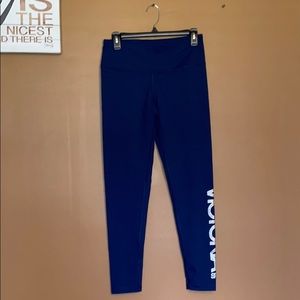 Victoria’s Secret sport leggings, navy with silver